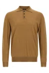 Zanone Cashmere-silk Blend Polo-neck Sweater In Sand