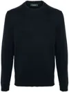Zanone Crew Neck Pullover Jumper In Blue