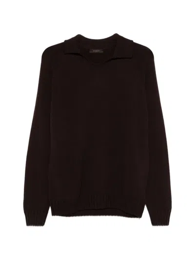 Zanone Virgin Wool Sweater In Black