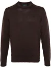 Zanone Virgin-wool Sweater In Brown