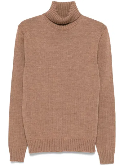 Zanone Virgin Wool Sweater In Brown