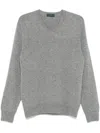 Zanone Virgin Wool Sweater In Grey