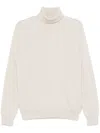 Zanone Wool Turtleneck In Neutrals