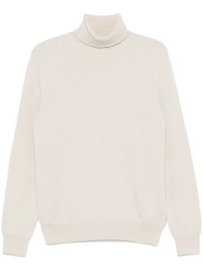 Zanone Wool Turtleneck In Blanco