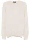 Zanone Virgin Wool Sweater In Neutrals
