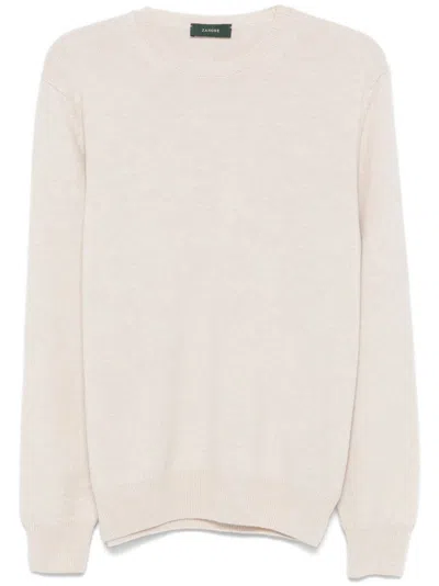 Zanone Virgin Wool Sweater In Neutrals