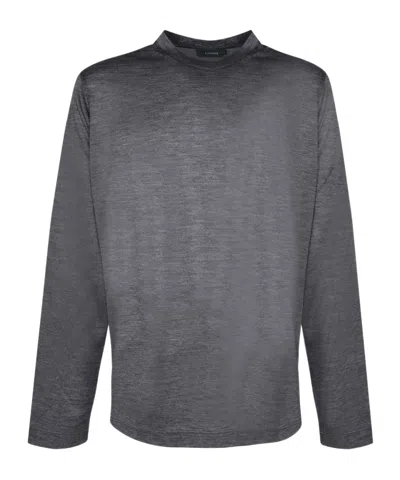 Zanone Virgin Wool T-shirt In Gray