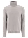 Zanone Virgin Wool Turtleneck Sweater In Grey