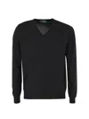 Zanone V-neck Basic Pullover In Black
