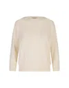 Zanone White Basic Sweater With Boat Neckline In Neutral