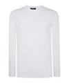 Zanone Crew Neck Plain Design Long Sleeves In White