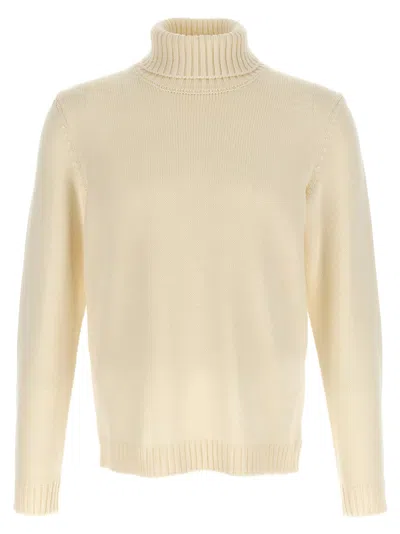 ZANONE WHITE TURTLE-NECK SWEATER