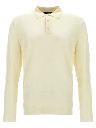 ZANONE WHITE WOOL POLO SHIRT