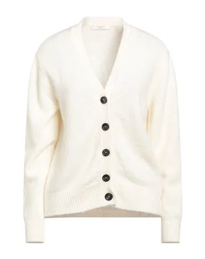 Zanone Woman Cardigan Ivory Size 10 Alpaca Wool, Polyamide, Elastane In White