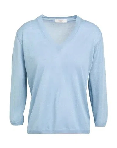 Zanone Woman Sweater Light Blue Size 6 Viscose, Polyester