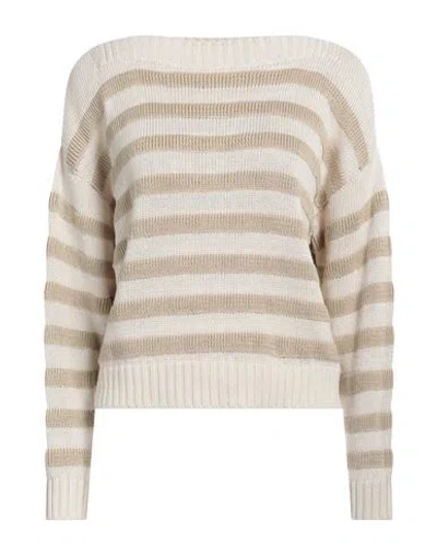 Zanone By Slowear Woman Sweater Military Green Size 6 Linen, Cotton In Green