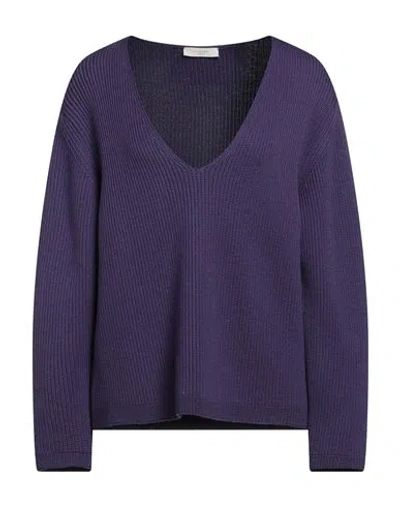 Zanone Woman Sweater Purple Size S Virgin Wool