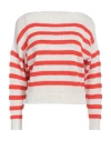 Zanone By Slowear Woman Sweater Red Size 8 Linen, Cotton In Red