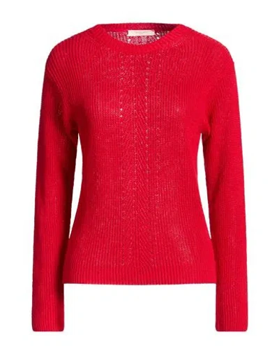 Zanone Woman Sweater Red Size 8 Linen, Cotton