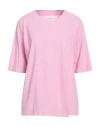 Zanone Woman T-shirt Pink Size 6 Cotton
