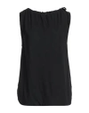 Zanone Woman Top Black Size 8 Cotton In Black