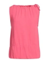 Zanone Woman Top Fuchsia Size 8 Cotton In Pink