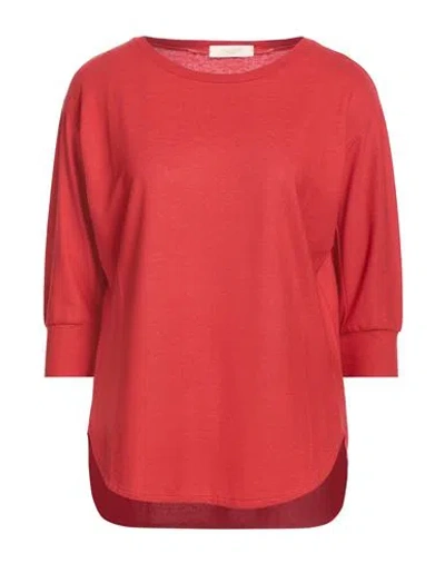 Zanone Woman T-shirt Tomato Red Size 10 Cotton