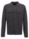 Zanone Classic Grey Wool Cardigan With Button Closure And Flap Pockets