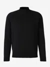 Zanone Wool Knit Sweater In Black