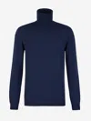 Zanone Wool Knitted Sweater In Blue