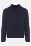 Zanone Navy V-neck Sweater With Raglan Sleeves In Blue