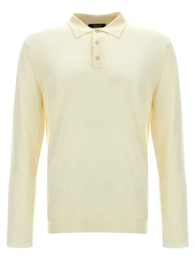 Zanone White Wool Polo Shirt