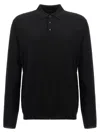 Zanone Wool Knit Polo Shirt With Cuffed Sleeves And Subtle Ribbing