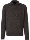 Zanone Wool Sweater In Brown