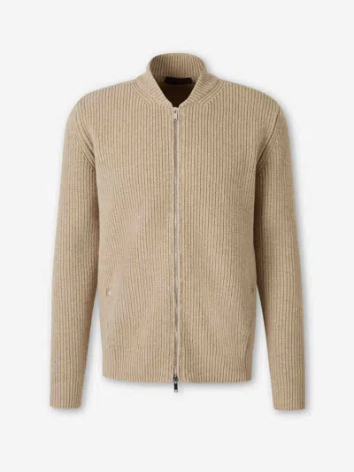 Zanone Wool Sweater In Neutral