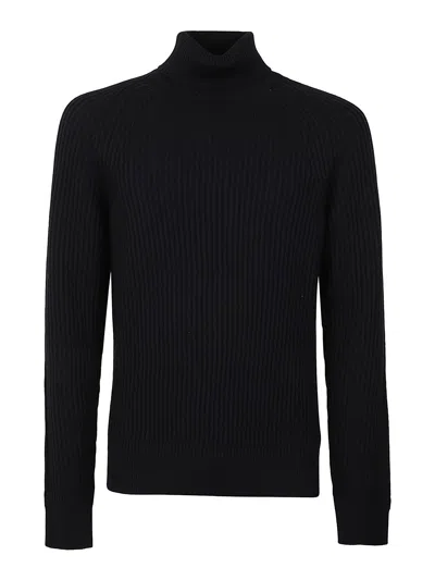 Zanone Turtleneck Sweater In Black