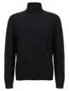 Zanone Turtleneck Cuffed-sleeve Sweater In Blue