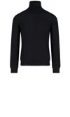 Zanone Men's Sleek Turtleneck Sweater In Black