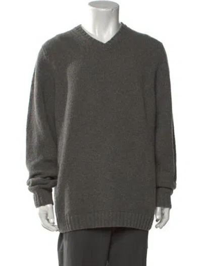 Pre-owned Zanone Wool V-neck Pullover In Grey