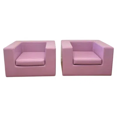 Pre-owned Zanotta 1/3 "throw Away" Lilac Vinyl Armchair By Willie Landels,  Italy Ca. 1960s In Brown
