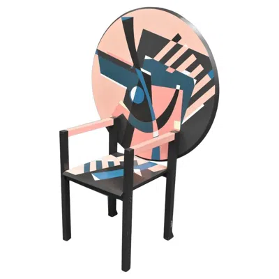 Pre-owned Zanotta Alessandro Mendini 'zabro' Chair Table For , Original 1984 Prod, Signed In Brown