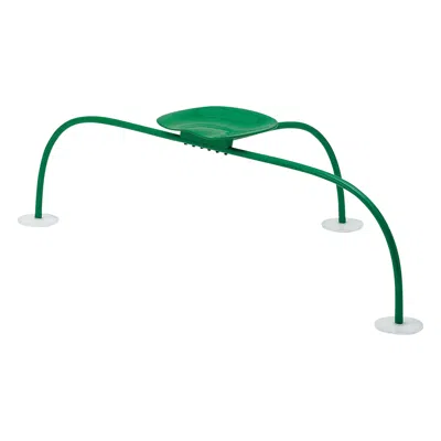 Pre-owned Zanotta Allunaggio Outdoor Stool In Grass Green Steel And Aluminium