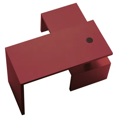Pre-owned Zanotta Basello Rotating Shelves Small Table In Burgundy Finish In Red