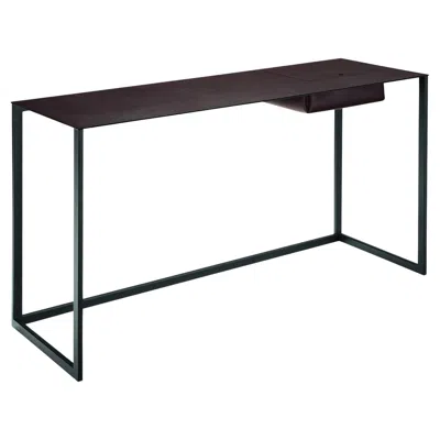 Pre-owned Zanotta Calamo Desk In Black Top With Steel Frame By Gabriele Rosa