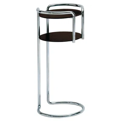 Pre-owned Zanotta Chichibio Object Stand In Steel Frame With Black Plastic Laminate