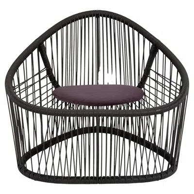 Pre-owned Zanotta Club Armchair With Cushion In Purple Upholstery With Steel Structure