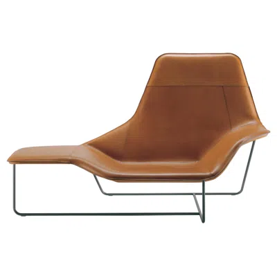 Pre-owned Zanotta Customizable  Lama Leather Chaise Lounge By Ludovica+roberto Palomba In Brown