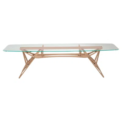 Pre-owned Zanotta Customizable  Reale Cm Table Homage To Carlo Mollino - 1948 In Brown