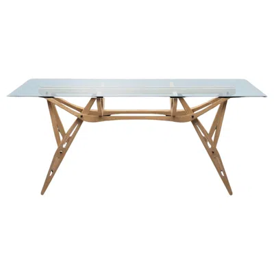 Pre-owned Zanotta Customizable  Reale Table Homage To Carlo Mollino - 1948 In Brown