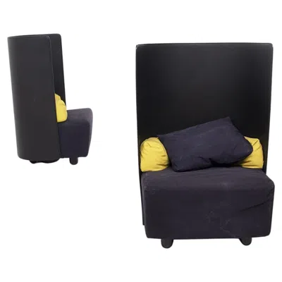 Pre-owned Zanotta De Pas, D'urbino And  Black And Yellow Armchairs